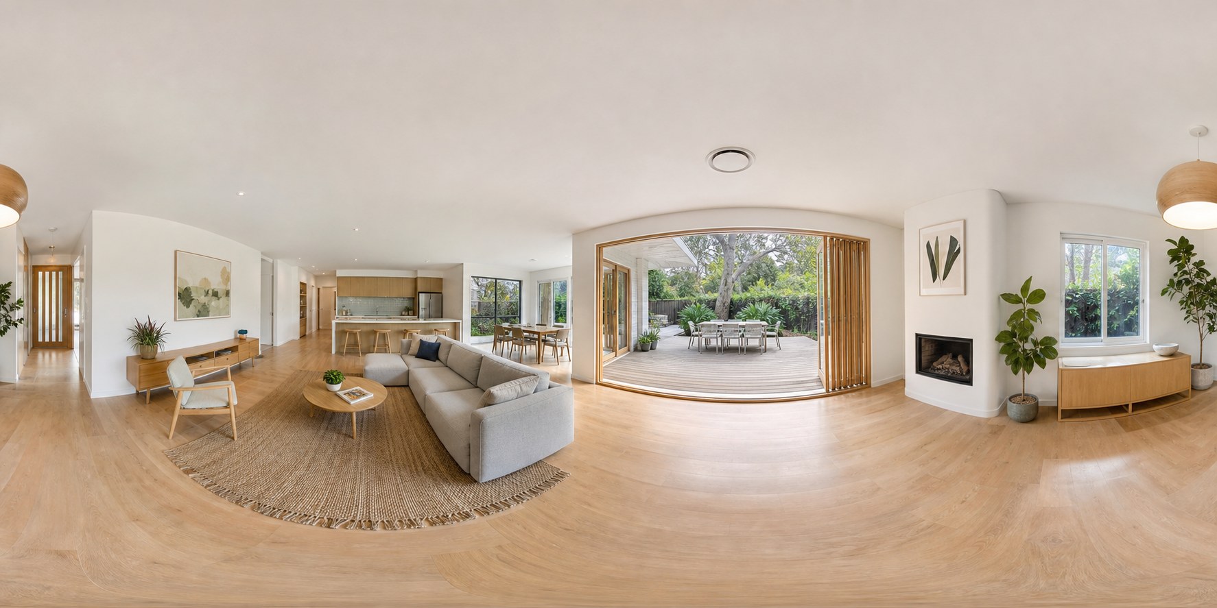 Demonstration 360 panorama of a living room